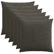 vidaXL Prevleka za blazino 6 pcs HEERLEN Antracit 70 x 70 cm korduroy