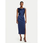 Rinascimento Cocktail obleka CFC0128801003 Modra Slim Fit