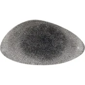 CHURCHILL Raku Kremen črn plitev krožnik, trikotnik, dolžina: 355 mm (6 kos)