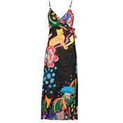 Desigual Dolge obleke SWIM_SELVA Črna