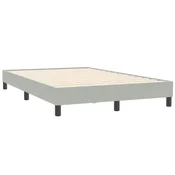 Vidaxl posteljni okvir brez vzmetnice svetlo siva 120x210 cm žamet