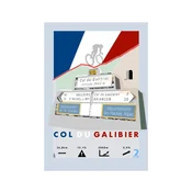 Kolesarski plakat Galibier ZAKAJ TU? 30 cm x 40 cm