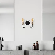 Opviq Zidna lampa 2 x E27 Max 40, Crno-Bronzana