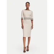 Rinascimento Cocktail obleka CFC0131086003 Bež Slim Fit