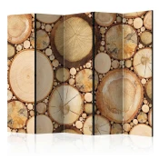 artgeist Paravan Wood Grains I, 5-Delni, Akustičen