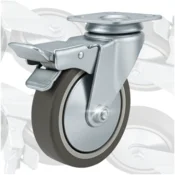 ONTEX VRTLJIVO KOLO 125 mm 100 kg Z ZAVORO KOVINSKO GUMIJASTO KOLO ZA VOZIČKE