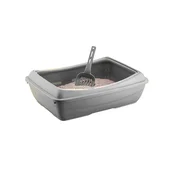 Paws & Whiskers Otvoreni toalet za macke 5091-5, Sivi