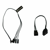 Alphacool Digital RGB LED Y-Kabel 3-fach mit JST-Stecker, schwarz - 30cm 18601