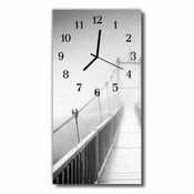 tulup.si Steklena navpična ura Mesta most siva 30x60 cm