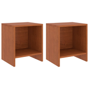 vidaXL Nočne omarice 2 kosa medeno rjave 35x30x40 cm trdna borovina