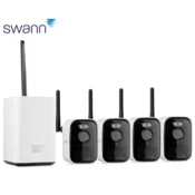 SWANN MRMINISD4 MaxRanger4K Mini brezžični varnostni sistem, 4K UHD, 4x kamera, 1x snemalna enota, WIFI HaLow, TrueDetect+, APP, Night2Day snemanje, mikrofon, zvočnik, IP66, +microSD - SWANN - Bonajo