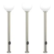 vidaXL vidaXL Stebričke z vtičnico 3 kosi 120 cm nerjaveče jeklo IP44, (5000296993)
