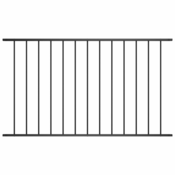 Vidaxl Ograjni panel prašno premazano jeklo 1,7x1 m črn