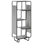vidaXL Visoka komoda Siva Sonoma 60 x 37,5 x 144 cm Obdelan les