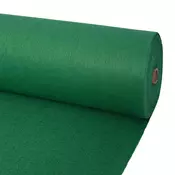 Vidaxl Preproga Enobarvno Zelena 1,2 x 12 m Poliester