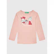 United Colors Of Benetton Bluza 3096G104O Roza Regular Fit