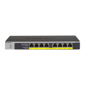 NETGEAR GS108LP 8-Port Unmanaged Switch [8x Gigabit-LAN, PoE+ 60W, Fanless]