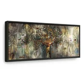 Slika - Land of Happiness 120x40 U crnom drvenom okviru