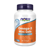 Omega 3 NOW - 500mg (180 majhnih mehkih kapsul)