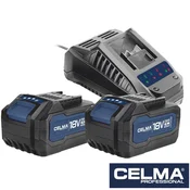 shumee Celma Professional OBS 2x 4,0 Ah 18V baterijski paket + polnilnik OBS-LD1
