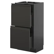 METOD / KNIVSHULT Podni element s 2 ladice, crno-siva/Upplöv mat antracit, 40x37 cm