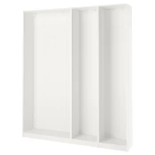 PAX 3 okvira garderobera, bela, 200x35x236 cm