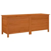 Vidaxl Vrtna škatla za shranjevanje rjava 150x50x56,5 cm trdna jelka