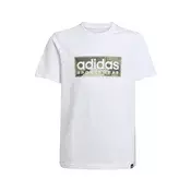 Adidas Majica zd decake B Camo Lin JX6871, Okrugli izrez, Bela