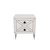 Hanah Home Luna Komoda, 50x55x40 cm, Belo-Crna