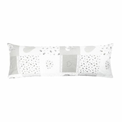 Vzglavnik za blazino za sprostitev - 50x145 cm (prevleka na zadrgo) - Heart patchwork siva