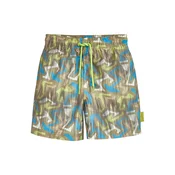 PLAYSHOES Kupace hlace plava / maslinasta / neonsko zelena / bijela