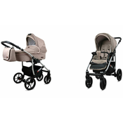 Babylux Qbaro Khaki | 2v1 Kombinirani Voziček kompleti | Otroški voziček + Carrycot