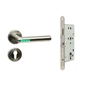 Richter Smart Handle SET H.02/ EN.304.SZ.PA.KO.P, klika-klika, Odprtina za cilindrični vložek PZ, RICHTER Mat nerjaveče jeklo