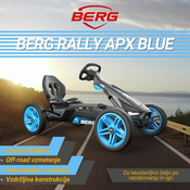 Berg Rally APX Blue - otroški gokart - 4-12 let - LED luči - Berg Toys - Otroški gokart