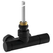 SAPHO MONO ONE Črna Mat Priključna Sada Ventilov 50mm za Enopoint Radiatorje