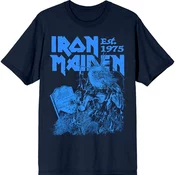 Iron Maiden Majica Est. 1975 Life After Death Stamp Unisex Navy Blue M