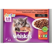 WHISKAS kesice, Junior 4x85g