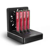 Postaja USB4 za 4x M.2 NVMe SSD z kloniranjem in hlajenjem