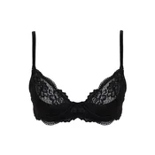 Trendyol Black Lace Rope Strap Demi Covered Knitted Bra