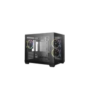 DeepCool Kucište CG330, ARGB 3F, R-CG330-BKNGM3-G, Crno