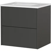 Antracitno siva stenska omarica za pod umivalnik v mat dekorju 61x61 cm Bodera – Germania