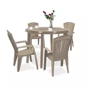 Lisorini 4+1 set vrtnega pohištva cappuccino