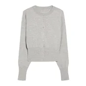 Bershka Pletena jopa pegasto siva