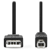 Kabel NEDIS USB 2.0/konektor USB-A - konektor USB-B/za tiskalnik itd./črna/nasipna/1 m
