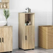 vidaXL Kopalniška omarica sonoma hrast 30 x 35 x 95 cm Konstruiran les