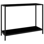 Konzolni stol crni 100 x 35 x 75 cm od kaljenog stakla