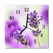 tulup.si Steklena kvadratna ura Lavender 30x30 cm