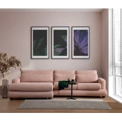 Atelier del Sofa Ugaona garnitura River 105x90x150cm Roze