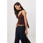 TRENDYOLMILLA Ženska bluza Twoss26Bz00488, Braon
