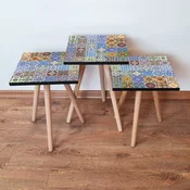 Hanah Home Set klub stocica 3Shp132, 3 komada, Šarena